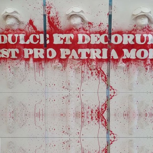 Boy soldiers' artwork shown outside Parliament