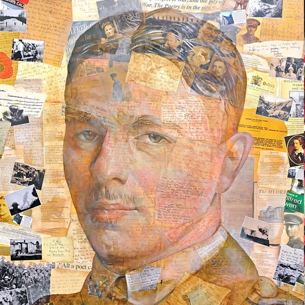 Anthony and Lorraine Brown's portrait of Wilfred Owen goes on display at Liverpool Cathedral