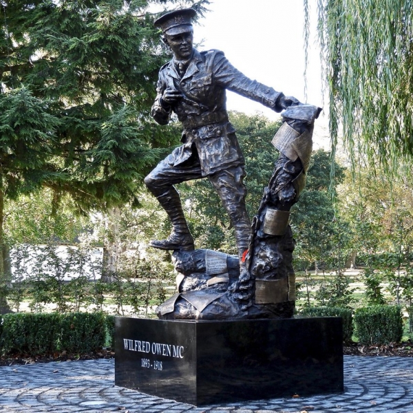 New Wilfred Owen statue in Oswestry