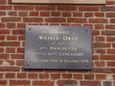Joncourt - Wilfred Owen Plaque